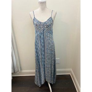 Knox Rose Blue Print Strappy Dress Size Medium